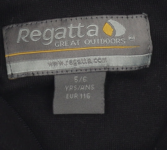 Regatta Boys Black 5-6 Yrs 1/2 Zip Sweatshirt
