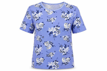 Honor Millburn Women's Blue Floral T-Shirt Size M