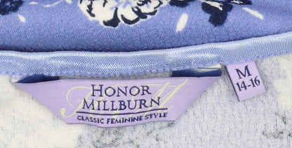 Honor Millburn Women's Blue Floral T-Shirt Size M