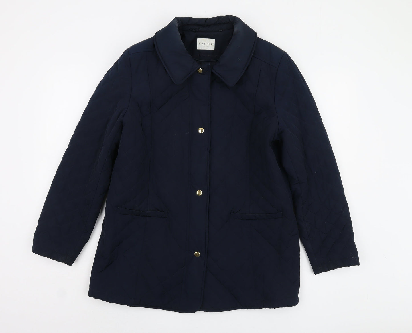 Womens UK Size 12 Eastex Blue Quilted Coat