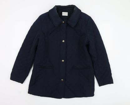 Womens UK Size 12 Eastex Blue Quilted Coat