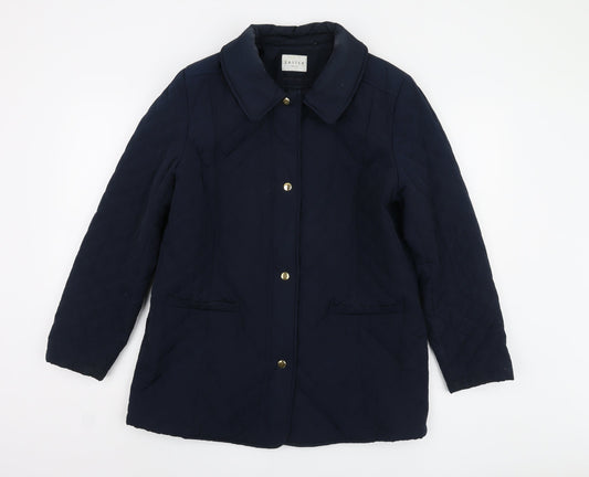Womens UK Size 12 Eastex Blue Quilted Coat