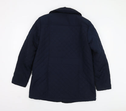 Womens UK Size 12 Eastex Blue Quilted Coat