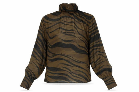 Womens UK Size 8 ASOS DESIGN Brown Basic Blouse