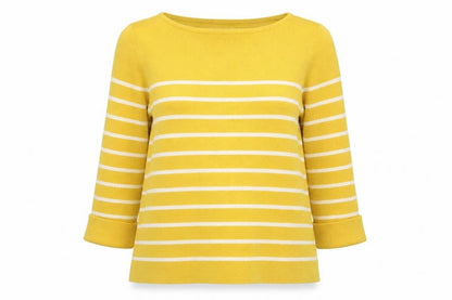 Womens UK Size L Adrienne Vittadini Yellow Pullover Jumper