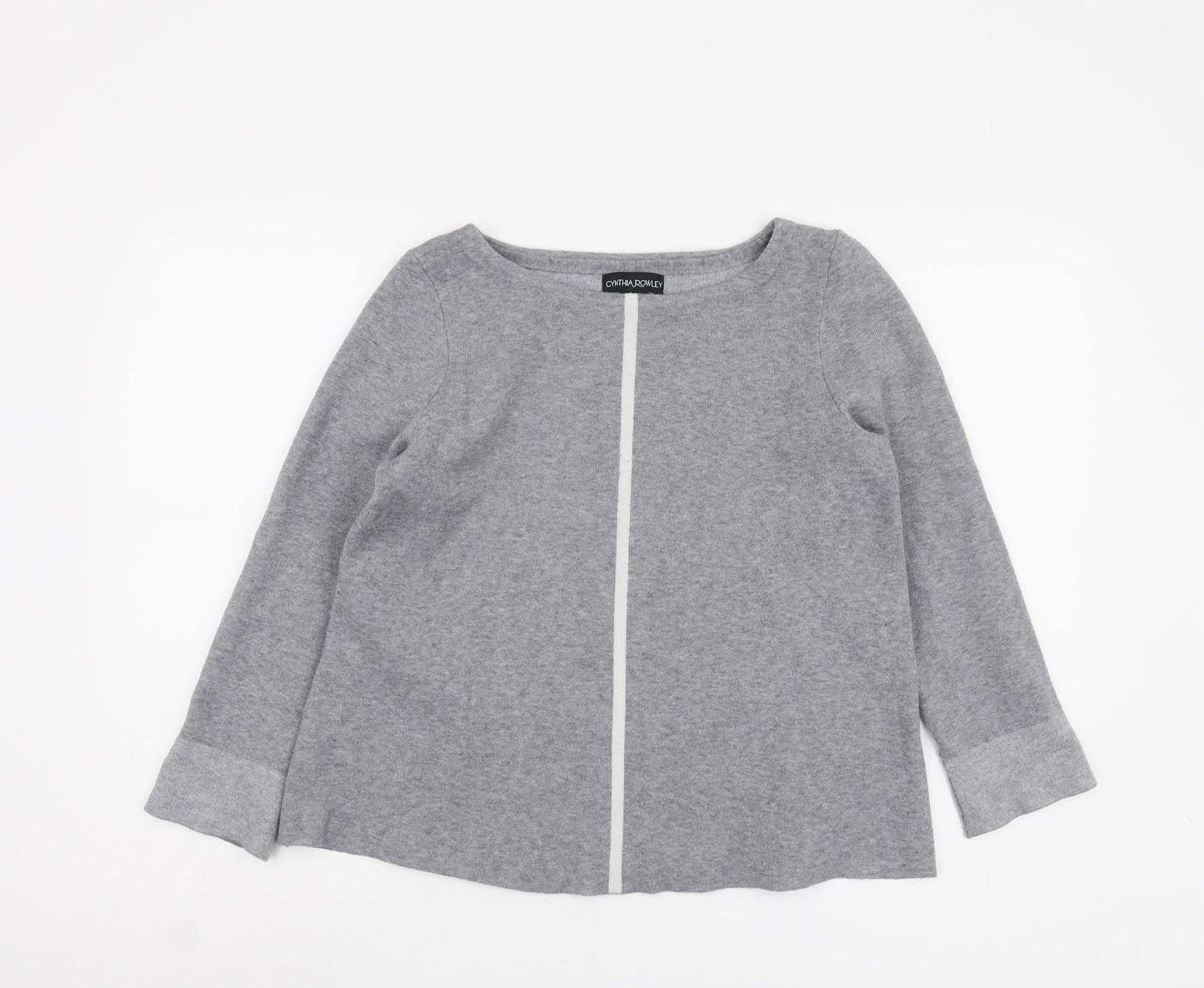 Womens UK Size M Cynthia Rowley Grey Pullover Jumper