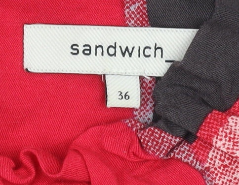 Womens UK Size 8 Sandwich Multicoloured Basic Blouse