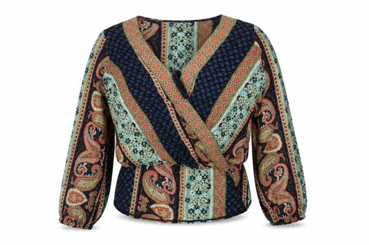 Womens UK Size XS Hollister Multicoloured Wrap Blouse