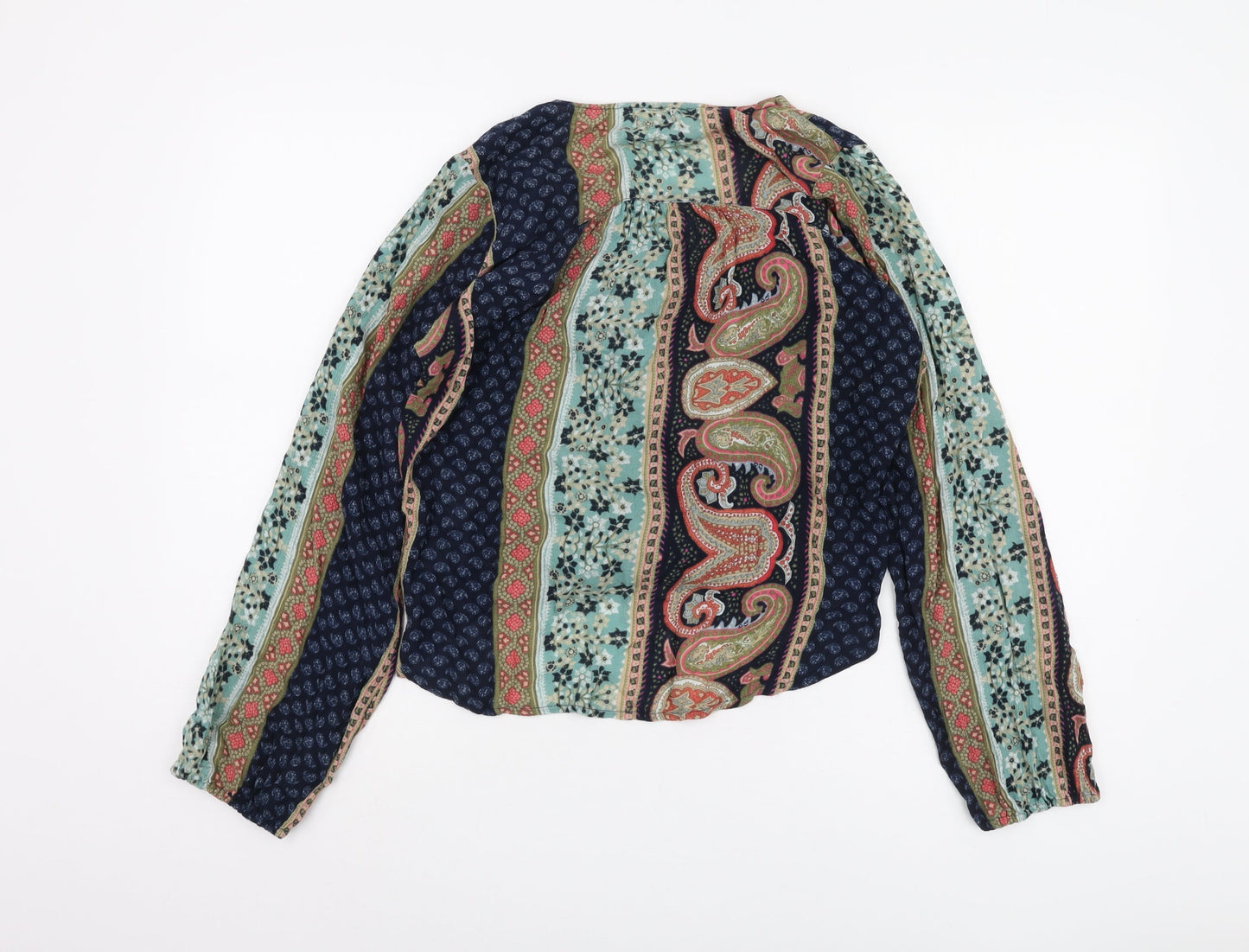 Womens UK Size XS Hollister Multicoloured Wrap Blouse