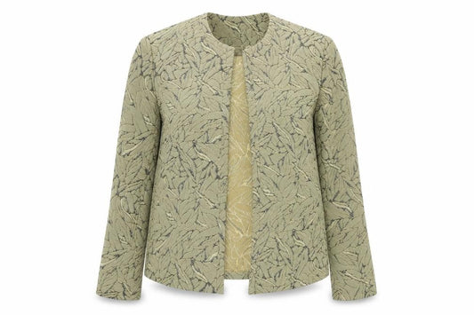 Eastex Women's Beige Floral Jacket, UK 10, Regular Fit