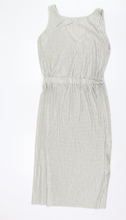 Next Women's Silver Geometric Dress Size 14