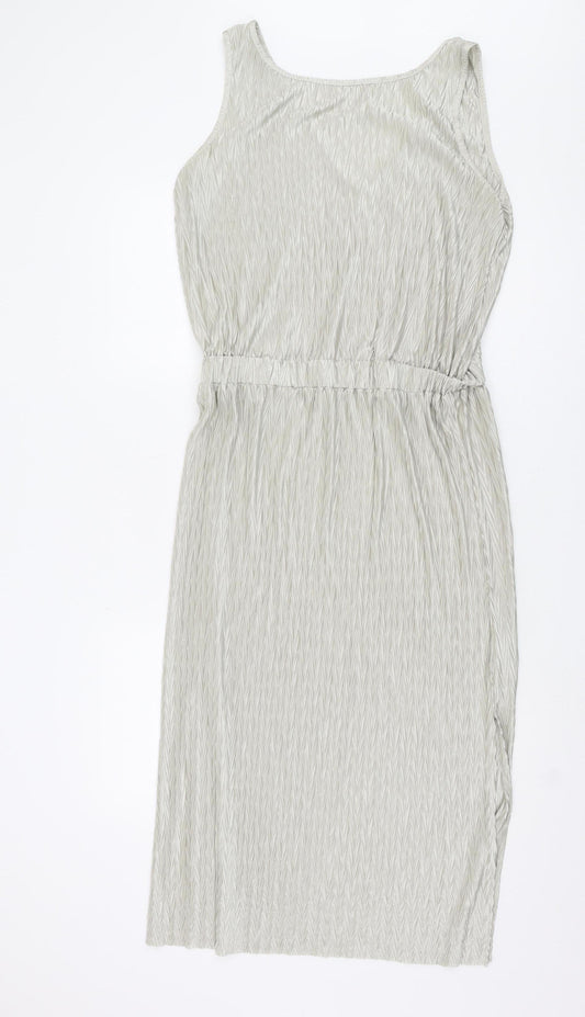 Next Women's Silver Geometric Dress Size 14