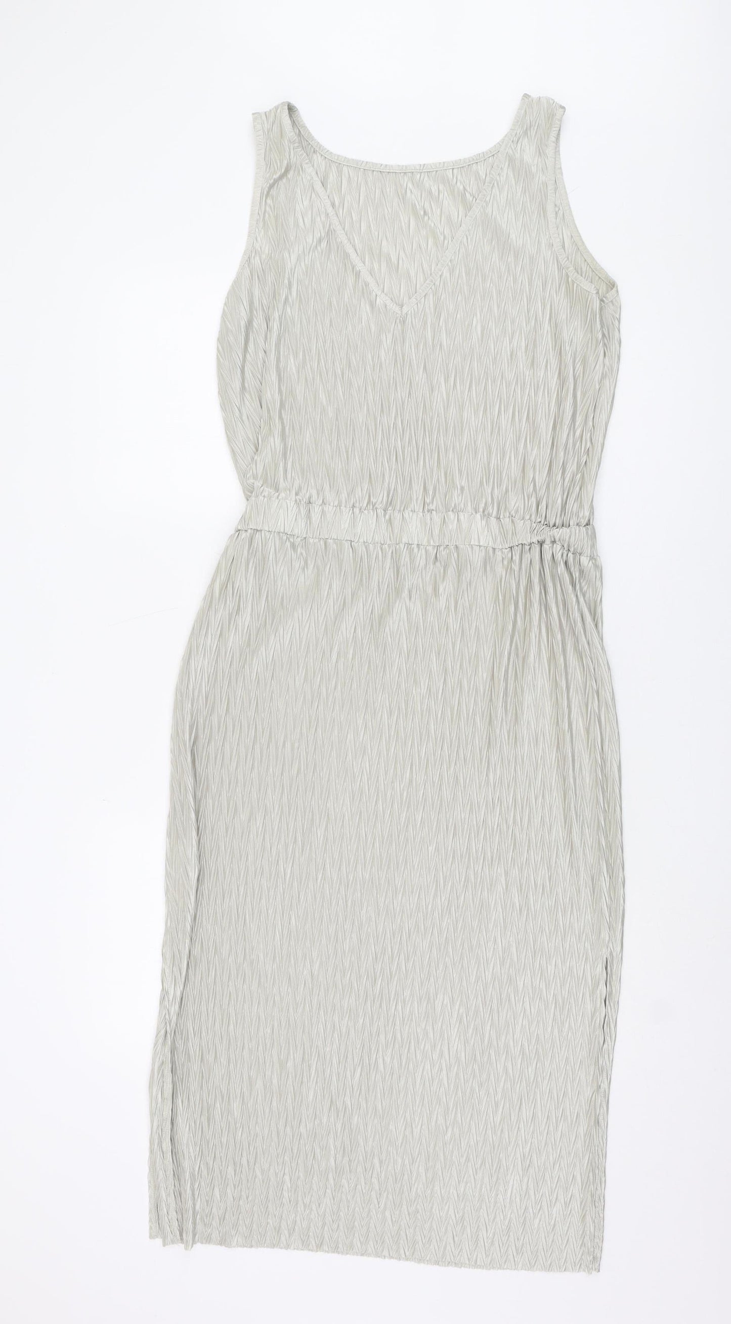 Next Women's Silver Geometric Dress Size 14