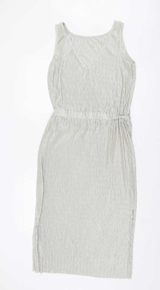 Next Women's Silver Geometric Dress Size 14