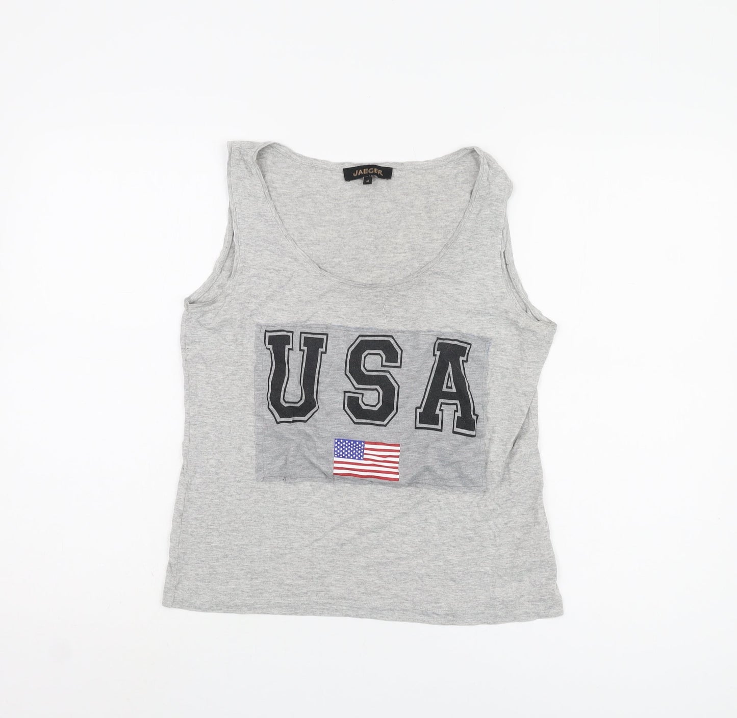 Womens UK Size M Jaeger Grey Basic Tank