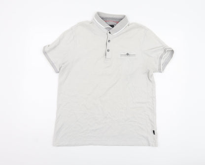 Burton Menswear London Polo Shirt L White Casual