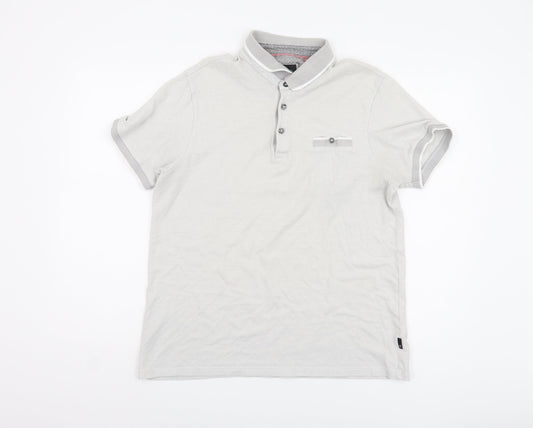 Burton Menswear London Polo Shirt L White Casual