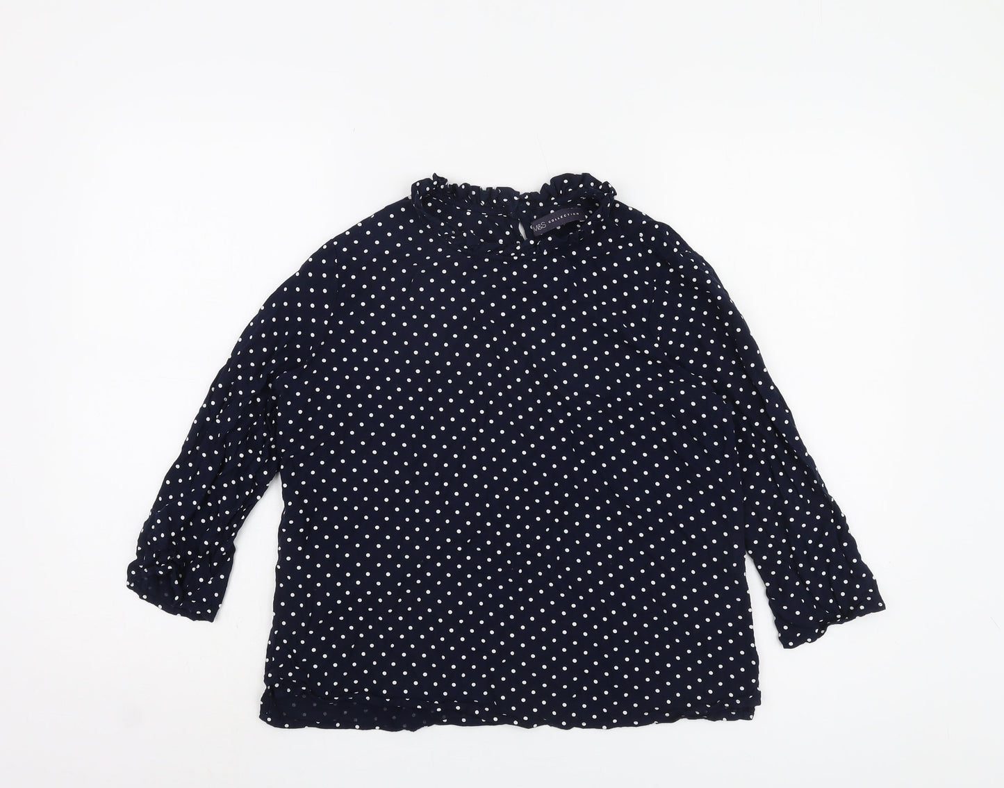 Womens UK Size 12 Marks and Spencer Blue Basic Blouse