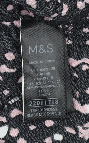 Marks and Spencer Women's Black Long A-Line Dress Size 20