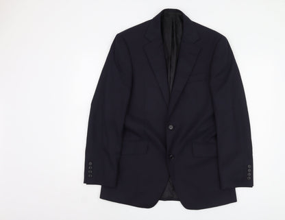 Dehavilland Men's Black Blazer, Medium, Regular Fit