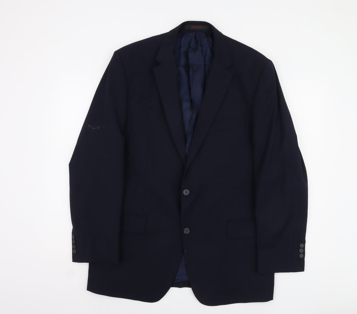 Mens UK Size 44 Jeff Banks Regular Blue Suit Jacket
