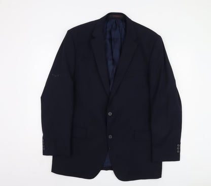 Mens UK Size 44 Jeff Banks Regular Blue Suit Jacket