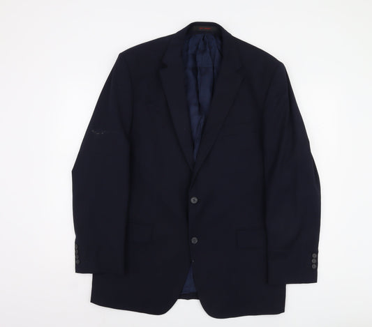 Mens UK Size 44 Jeff Banks Regular Blue Suit Jacket