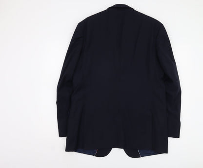 Mens UK Size 44 Jeff Banks Regular Blue Suit Jacket