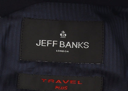 Mens UK Size 44 Jeff Banks Regular Blue Suit Jacket