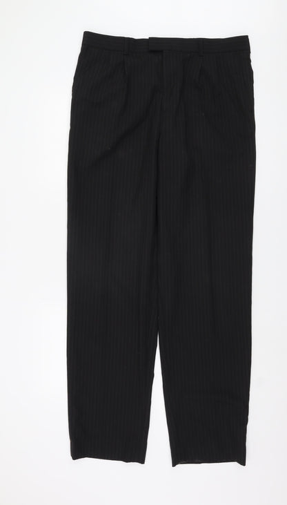 Burton Men's Black Trousers, Size 36, Formal Wear