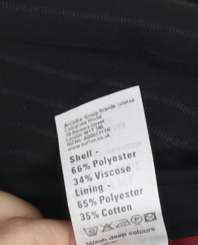 Burton Men's Black Trousers, Size 36, Formal Wear