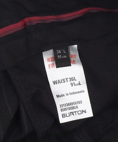 Burton Men's Black Trousers, Size 36, Formal Wear