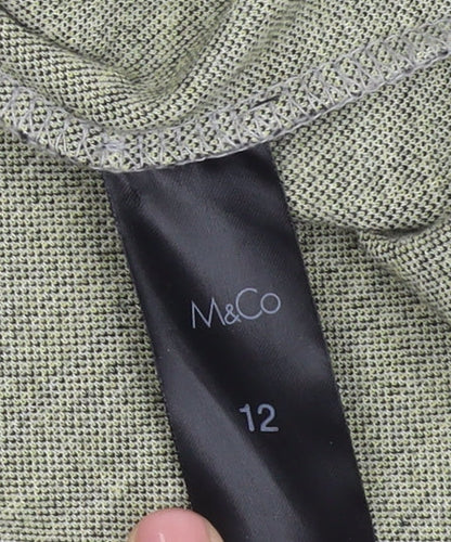 M&Co Women's Yellow Check Pencil Skirt Size 12