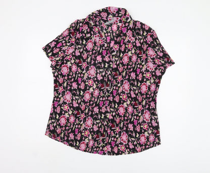 Womens UK Size 22 Marks and Spencer Black Basic Blouse