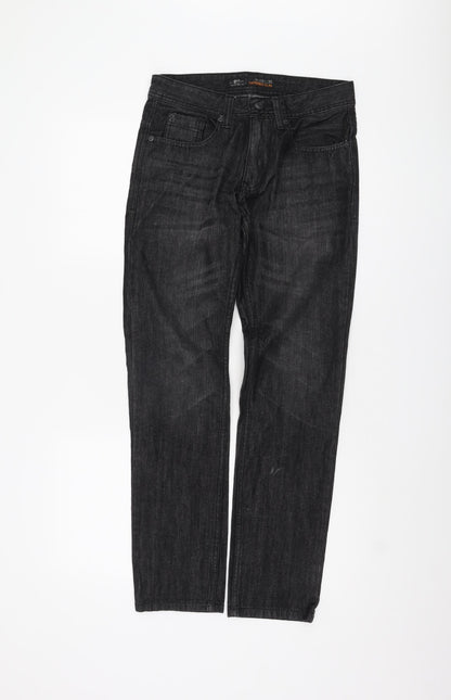 Mens UK Size 28 Burton Slim Fit Tapered Black Jeans