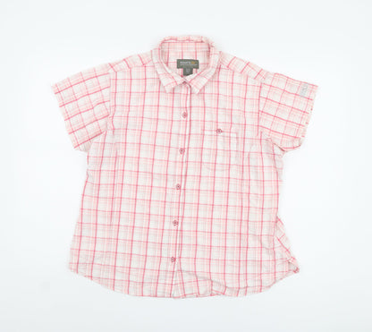 Womens UK Size 20 Regatta Pink Basic Button-Up