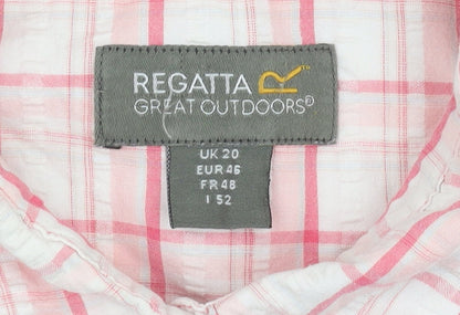 Womens UK Size 20 Regatta Pink Basic Button-Up