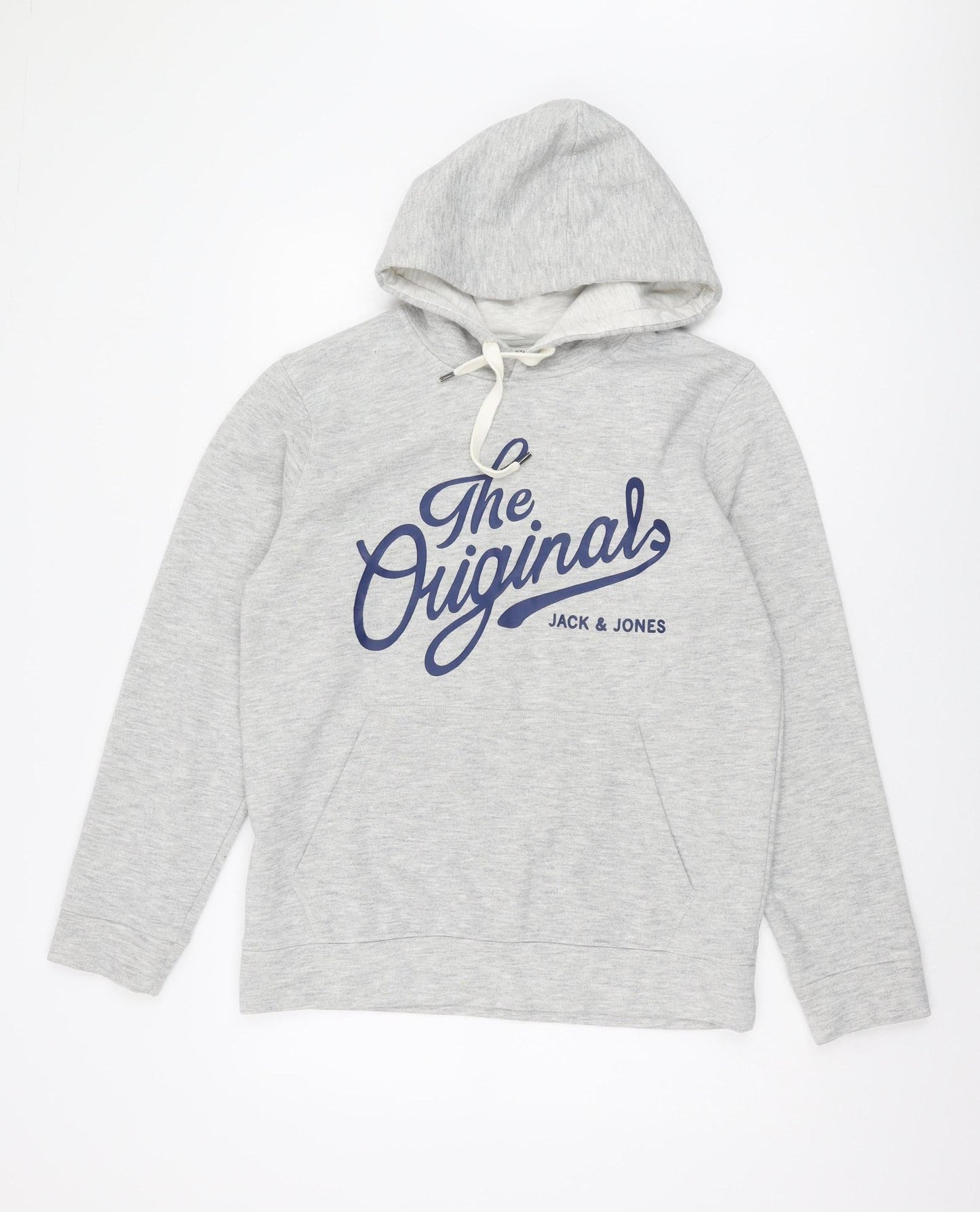 Mens UK Size L JACK & JONES Grey Pullover Hoodie