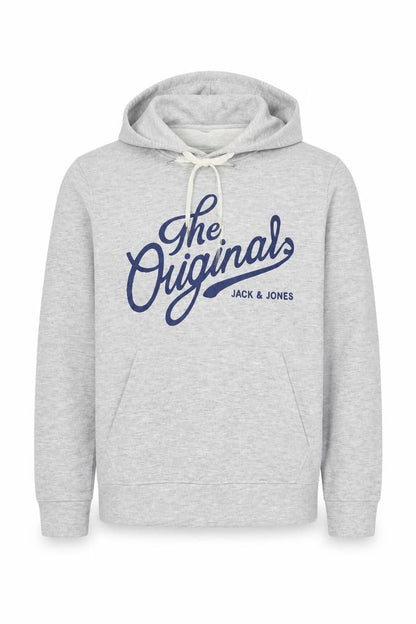 Mens UK Size L JACK & JONES Grey Pullover Hoodie