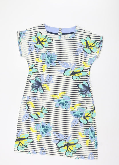 Weird Fish Women's Blue Floral Dress Size 12