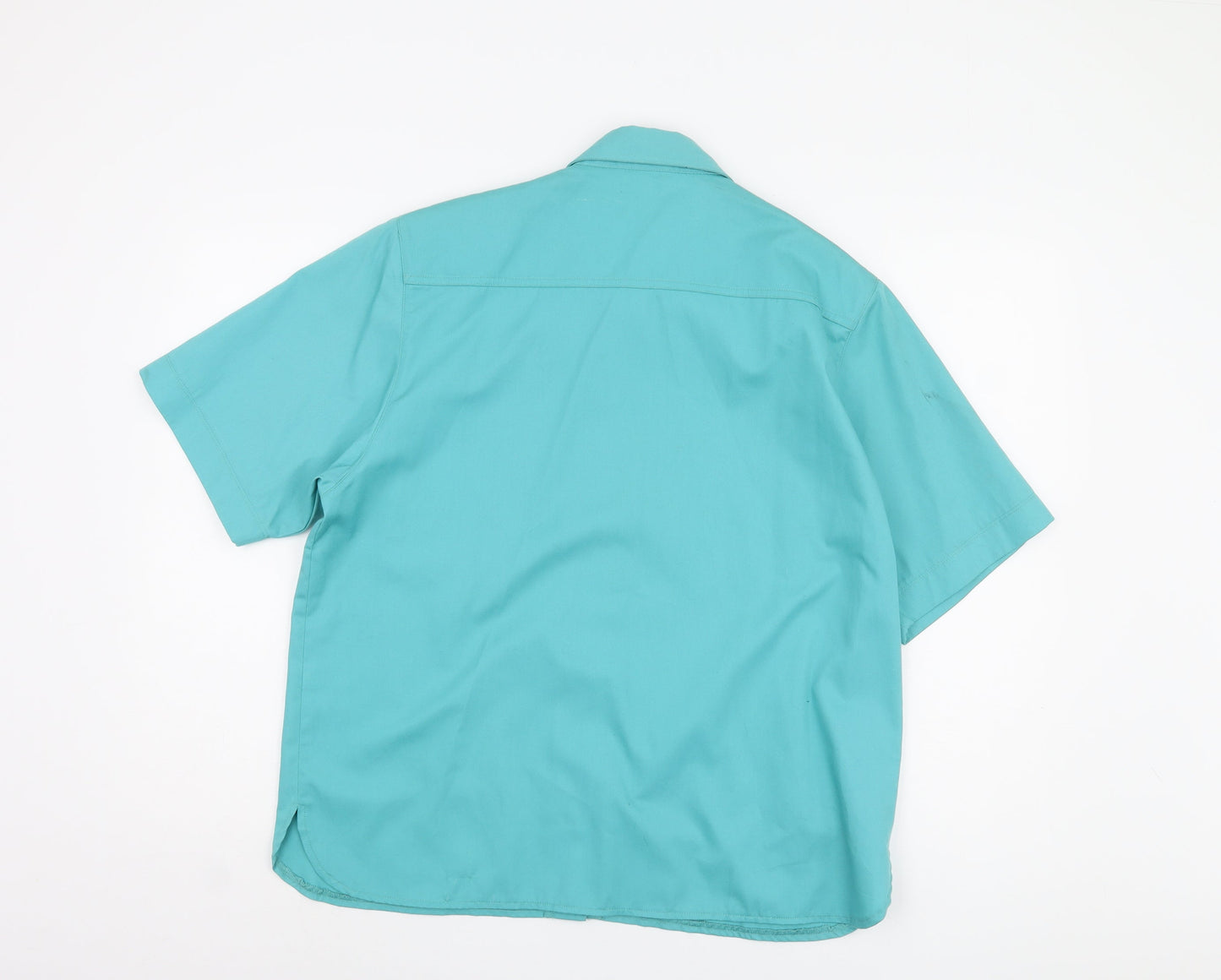 Womens UK Size 14 Eastex Blue Basic Button-Up