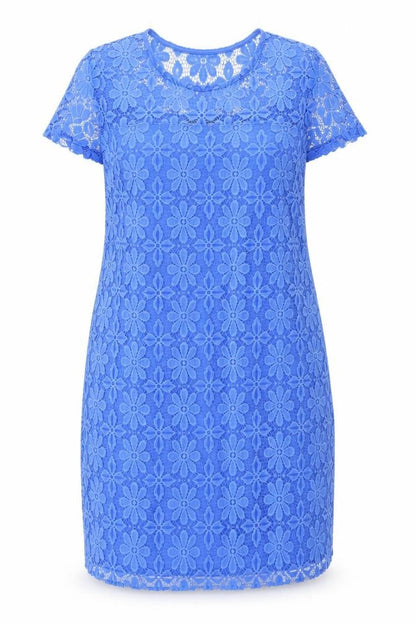 Kaleidoscope Blue Floral Lace Dress, Women, Size 16
