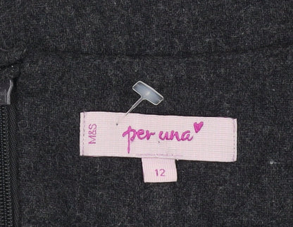 Marks and Spencer Women's Grey Pencil Skirt Size 12