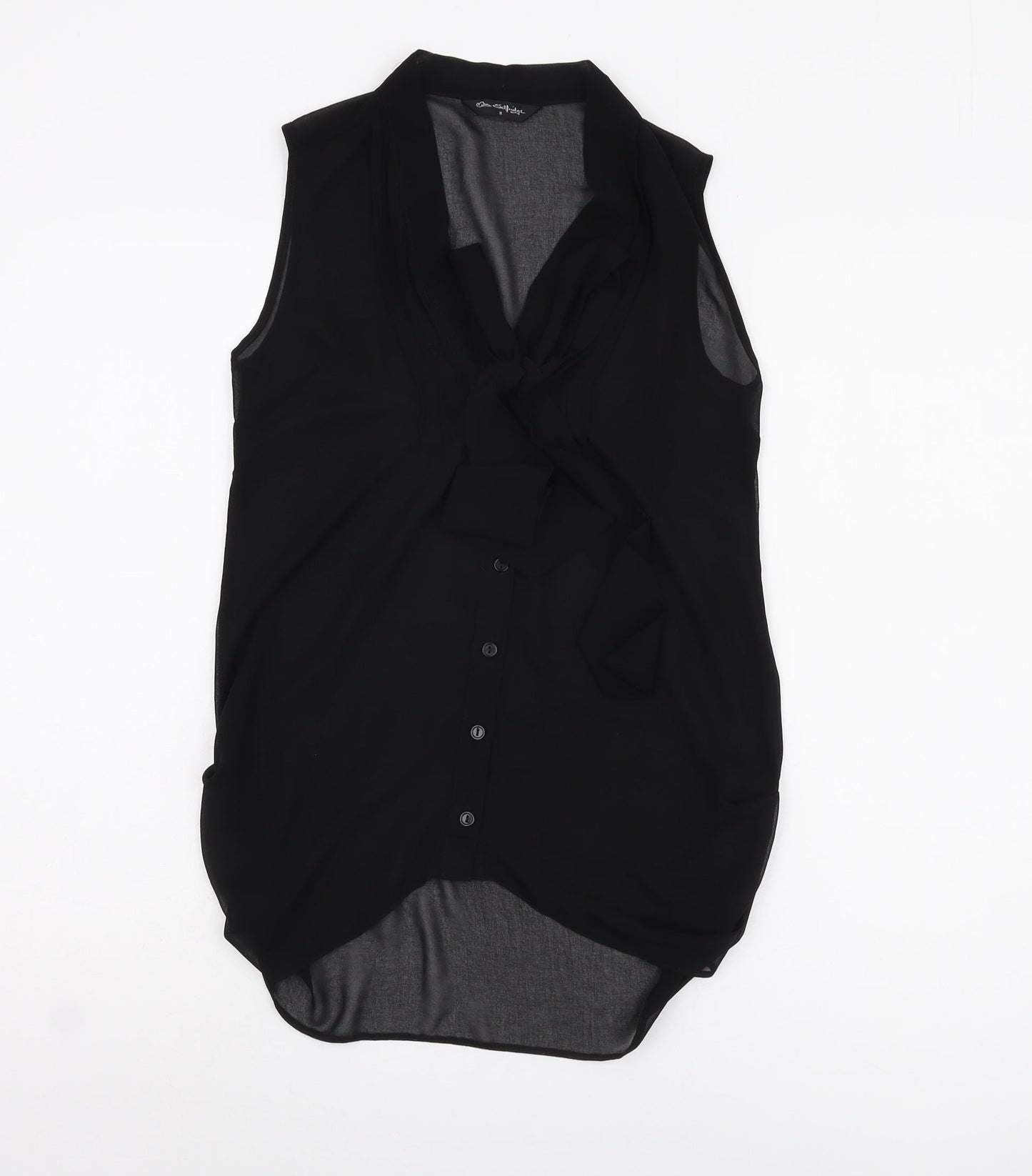 Womens UK Size 8 Miss Selfridge Black Basic Blouse