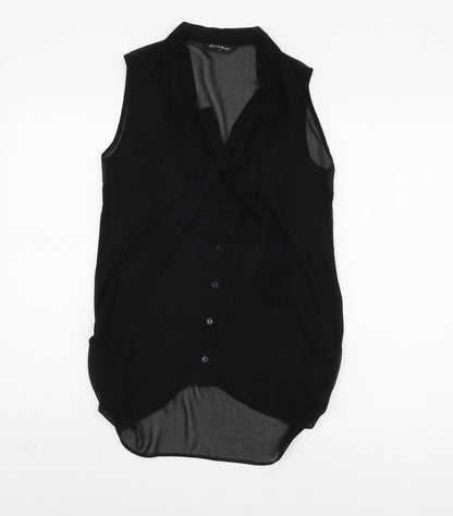 Womens UK Size 8 Miss Selfridge Black Basic Blouse