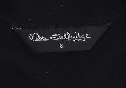 Womens UK Size 8 Miss Selfridge Black Basic Blouse