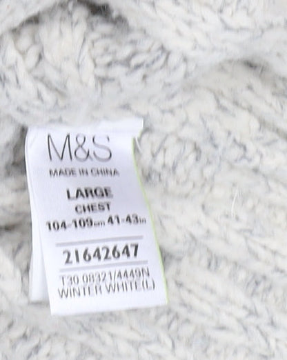 Marks and Spencer Mens Large Ivory Jumper