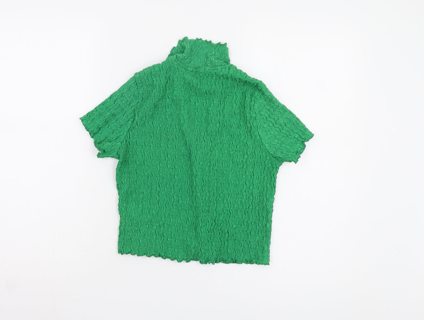 Womens UK Size M Monki Green Basic Button-Up