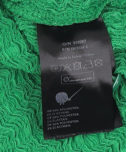 Womens UK Size M Monki Green Basic Button-Up