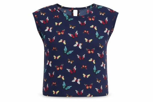 Womens UK Size S Abercrombie & Fitch Blue Basic Blouse